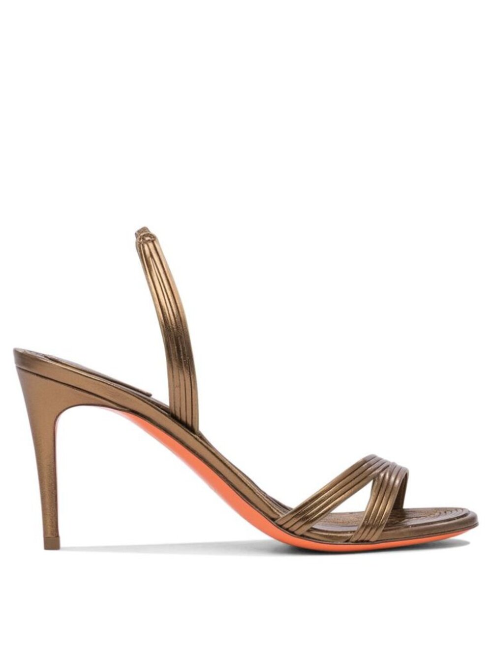 Santoni 85Mm Leather Heeled Sandals IT 36 Women